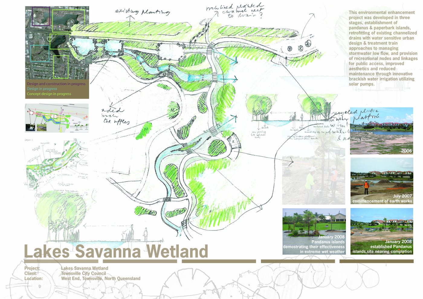 Lakes Savanna Wetland presentation board, Zingspace, Townsville